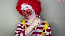UK makeup artist transforms herself into horrifying Ronald McDonald