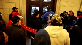 Newsflare Edit - Stop the Steal Protesters Continue Attempts to Break Into United States Capitol Building on January 6th, 2021