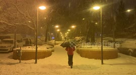 Storm Filomena in Madrid on 8th January, 2021.
