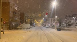 Storm Filomena in Madrid on 8th January, 2021.
