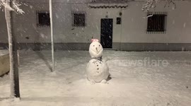 Storm Filomena in Madrid on 8th January, 2021.