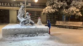 Storm Filomena in Madrid on 8th January, 2021.