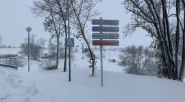 Storm Filomena in Madrid on 9th January, 2021.