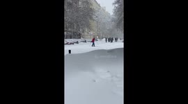 sky skying in madrid calle orense