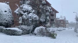 Storm Filomena in Madrid on 9th January, 2021.
