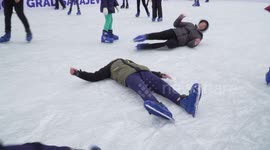 Compilation of kids ice-skating fails