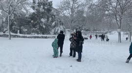 Storm Filomena in Madrid on 9th January, 2021.