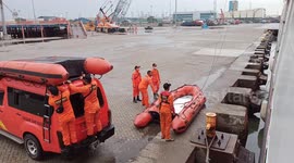 Search and rescue operations set up at Tanjung Priok port in Jakarta for missing plane