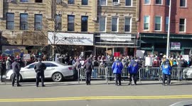 Bayridge Democrats gather outside Republican Congresswoman Nicole Malliotakis in Brooklyn ny to demand she invokes the 25th amendment on president trump