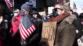New York: Pro-impeachment demonstrators rally outside office of Republican congresswoman
