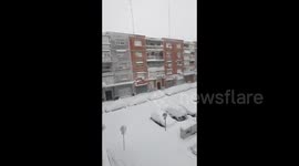 Spain: Storm Filomena Blankets Madrid With Snow