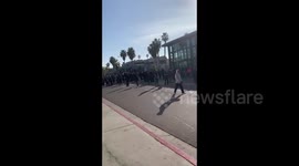 US: Trump Supporters Clash With Counter-Protesters In Pacific Beach, San Diego