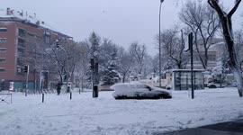 Storm Filomena in Madrid on 9th January, 2021.