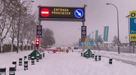 Storm Filomena in Madrid on 9th January, 2021.