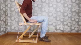 YouTuber creates awesome floating tensegrity chair from pieces of wood and rope