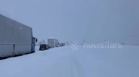 Japan: Vehicles Stranded Due To Record Breaking Heavy Snow In Hokuriku Region 2