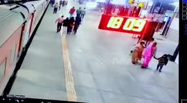 Vigilant railway clerk saves woman from being crushed to death in central India