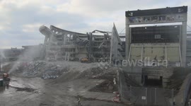Drone footage of demolition of San Diego stadium