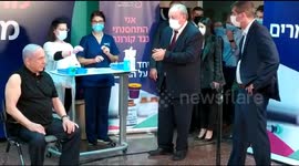 Israeli Prime Minister Benjamin Netanyahu receives first dose of COVID-19 vaccines