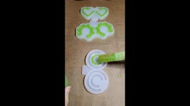 Hyperlapse of green resin mix and pour