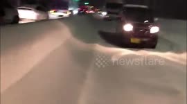 Japan: Vehicles Stranded Due To Record Breaking Heavy Snow In Hokuriku Region 3