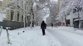Storm Filomena blankets Madrid with snow
