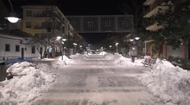 Unprecedented cold wave after storm Philomena during the coronavirus pandemic in Madrid on January 11st, 2021.