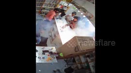 Cellphone battery explodes while being sanitised during repair at shop in India