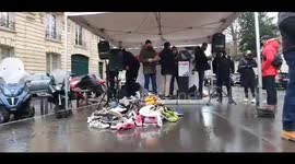 Protest against health measures against coronavirus in Paris, France