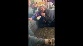 Mom has priceless reaction when son surprises her for the holidays in California