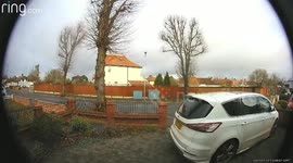 Ring camera in UK captures sonic boom after RAF Typhoon aircraft was launched