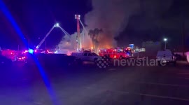 Las Vegas wedding chapel engulfed in flames