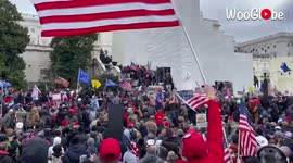 Trump supporters chant 'USA, USA' outside Capitol building