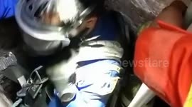 Fire Team Evacuation Cats In Wells In Cipayung, East Jakarta, Indonesia