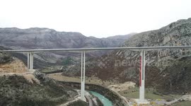 The first highway in Montenegro will be completed by the end of the year. Drone footage