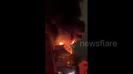 4-Alarm fire erupts at 8 story apartment building In Cambridge, Massachusetts