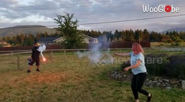 Roman candle blasted