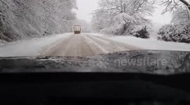 Perthshire roads treacherous after overnight snowfall
