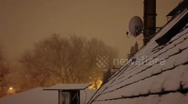 Snow and thunderstorms smash northeastern Germany