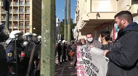 Greek students protest against University Reform Bill in Athens