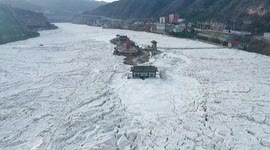 Largest waterfall on China's Yellow River disappears as temperatures plunge