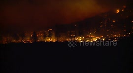 Brushfire fuelled by heavy winds prompts evacuations in Mountain Center, California