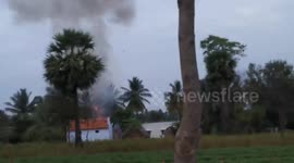 Cooking gas cylinder explosion caught on camera in southern India