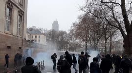 Protesters and police clashes during anti