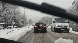 Snow causes chaos on Stanningley Bypass west yorkshire