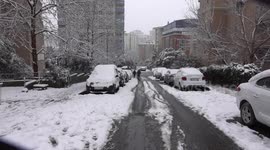 Snow blankets parts of Istanbul, Turkey