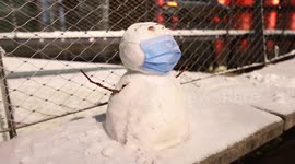 COVID-compliant Snowman