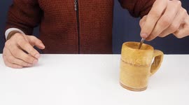 YouTuber demonstrates how you can make your own wooden mug