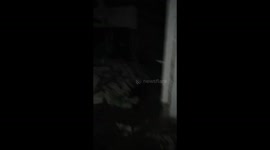 panic residents after the earthquake in Mamuju, West Sulawesi.