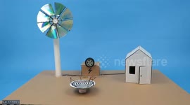 DIY scientist makes his own miniature wind power plant using household items